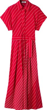 MANGO Stripe Midi Dress