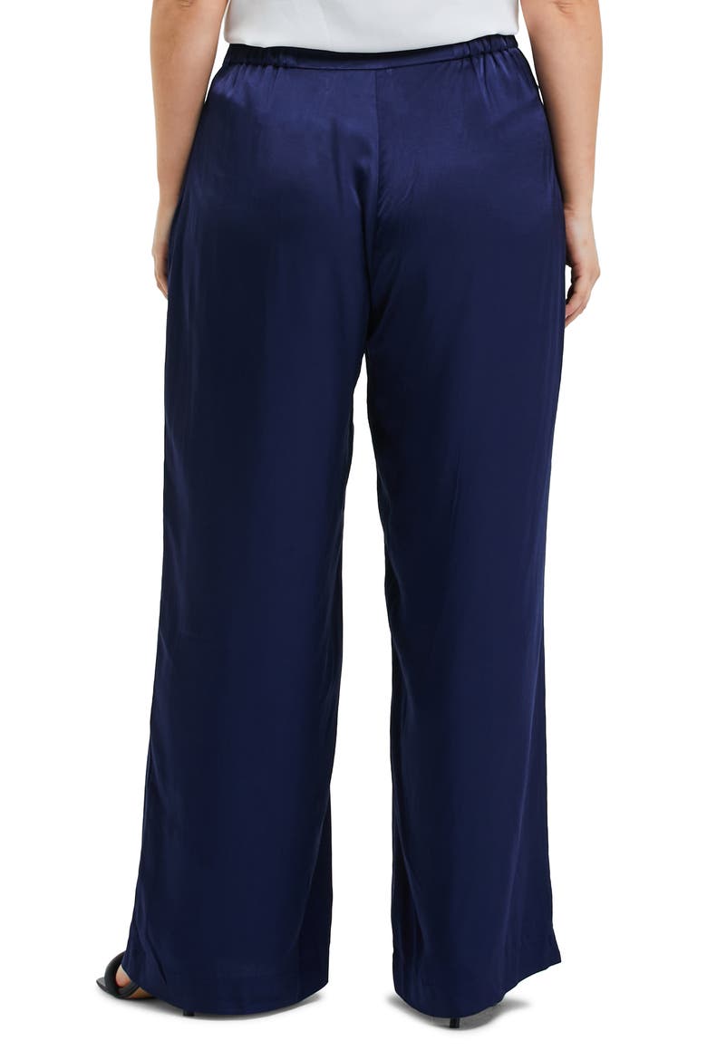 Samantha Wide Leg Satin Pants, Alternate, color, INK