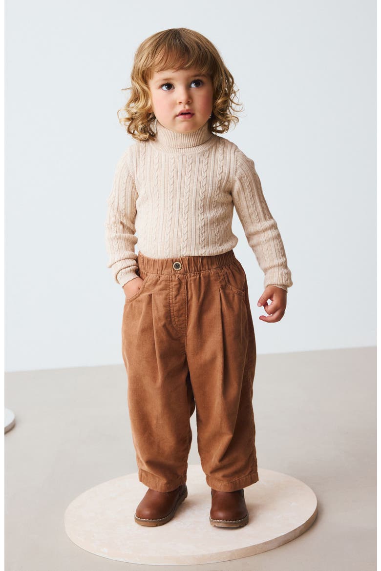 Kids' Cable Turtleneck Sweater, Alternate, color, NEUTRAL