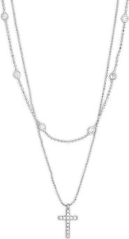 NORDSTROM RACK Set of 2 Cross & Station Chain Necklaces