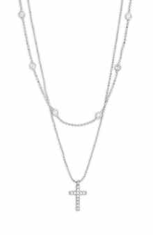NORDSTROM RACK Set of 2 Cross & Station Chain Necklaces