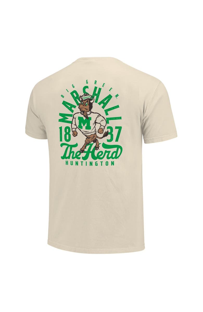 IMAGE ONE Men's Cream Marshall Thundering Herd Comfort Colors Mascot Overlay T-Shirt, Alternate, color, Cream