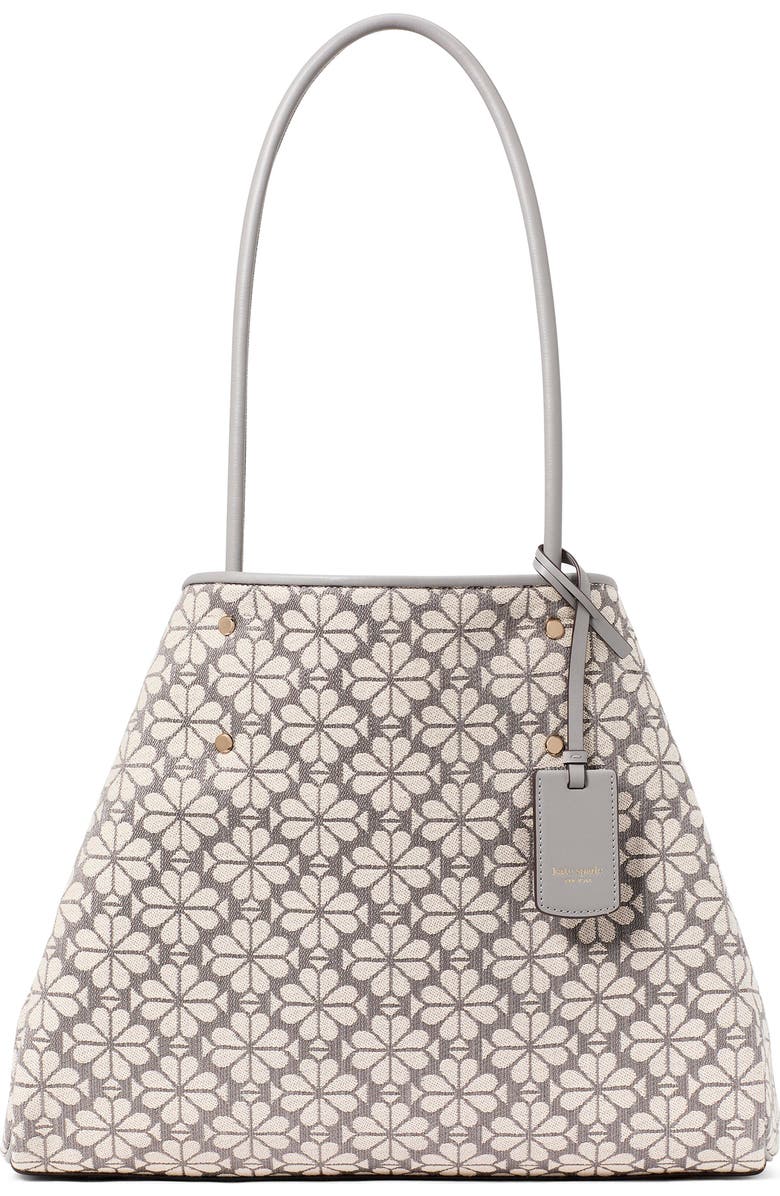 Kate Spade New York spade flower jacquard tote, Alternate, color, Grey Multi.
