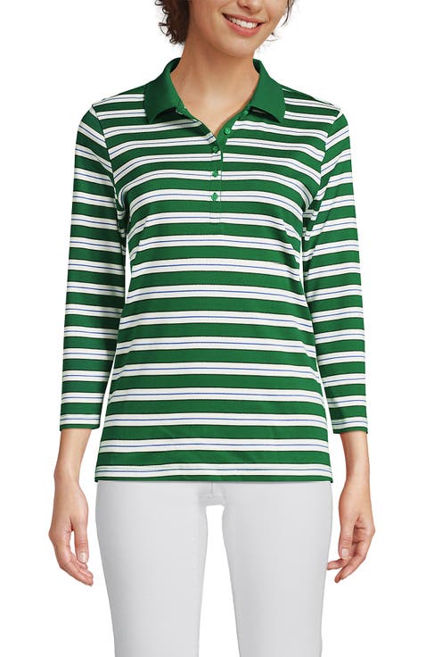 3/4 Sleeve Supima Cotton Polo Shirt