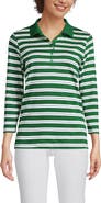 Lands' End 3/4 Sleeve Supima Cotton Polo Shirt