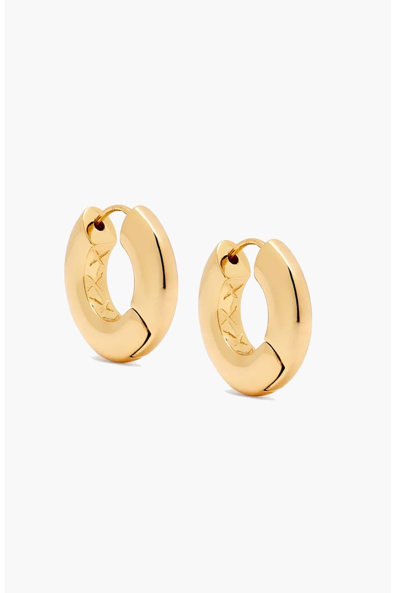 Sirso Midi Chubby Hoop Earrings, Alternate, color, Gold