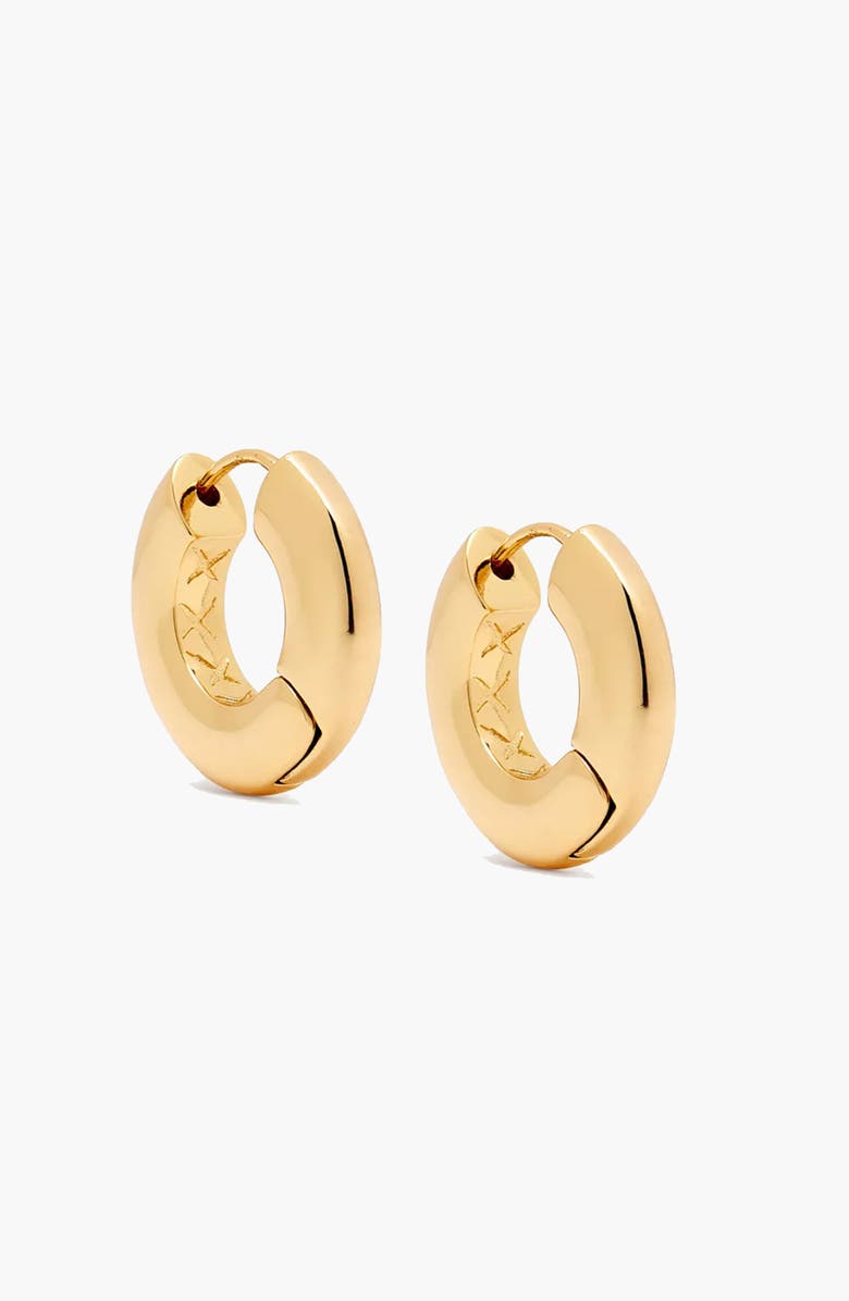 YOJ Sirso Midi Chubby Hoop Earrings, Alternate, color, Gold