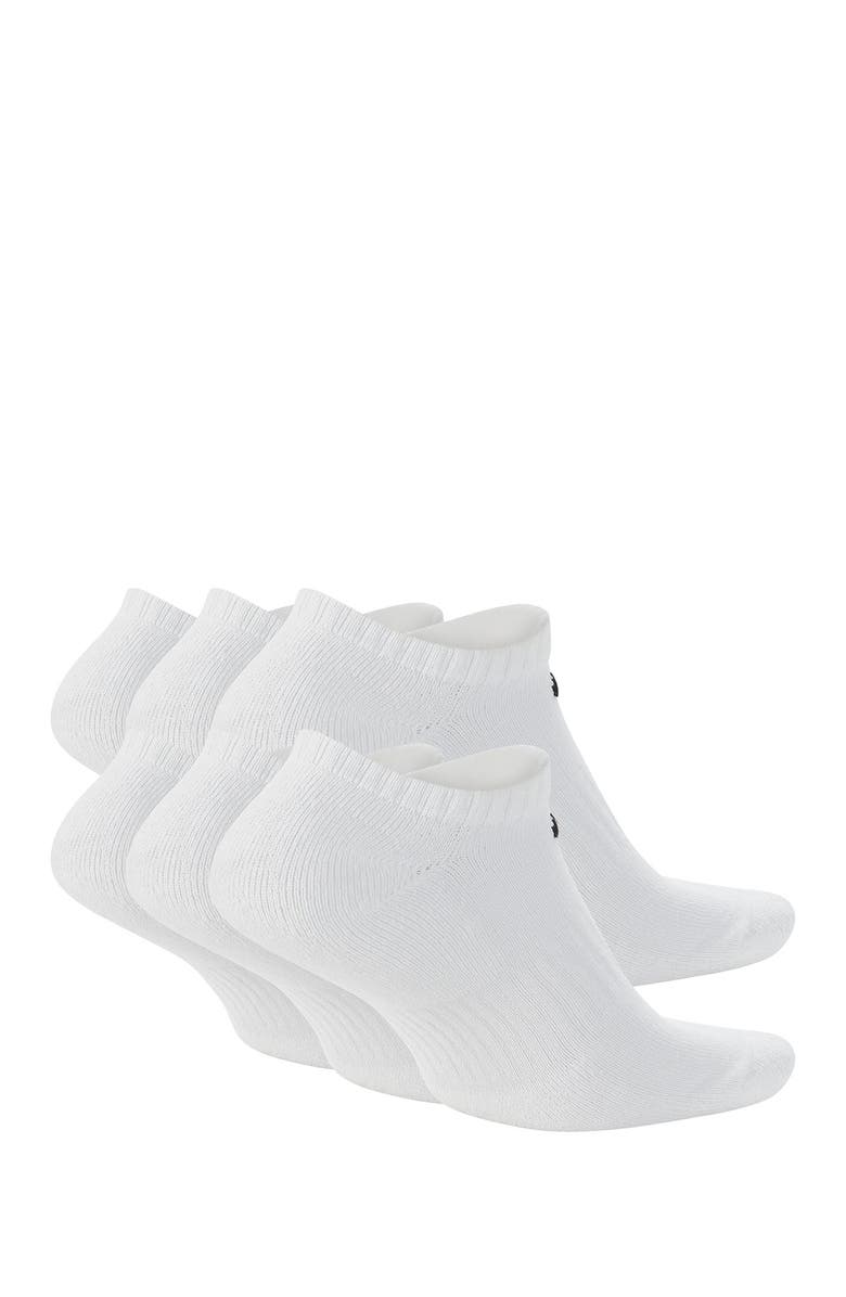 Nike 6-Pack Everyday Cushion No-Show Socks, Alternate, color, 100 White/Black