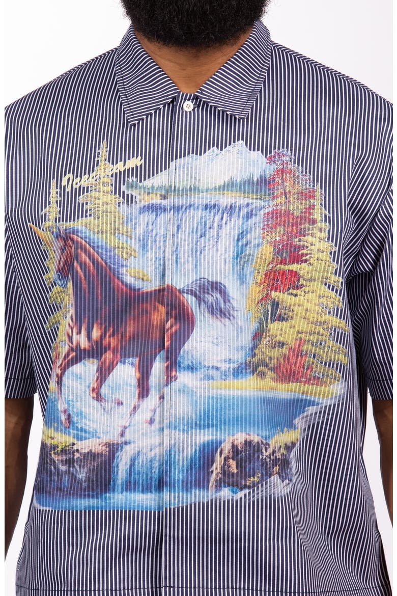 They Were Cones Button-Up Shirt, Alternate, color, ECLIPSE