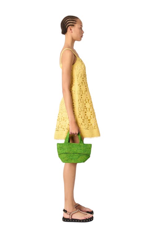 Maje Crochet Strappy Mini Dress