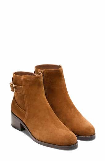 Haddie Buckle Leather Bootie