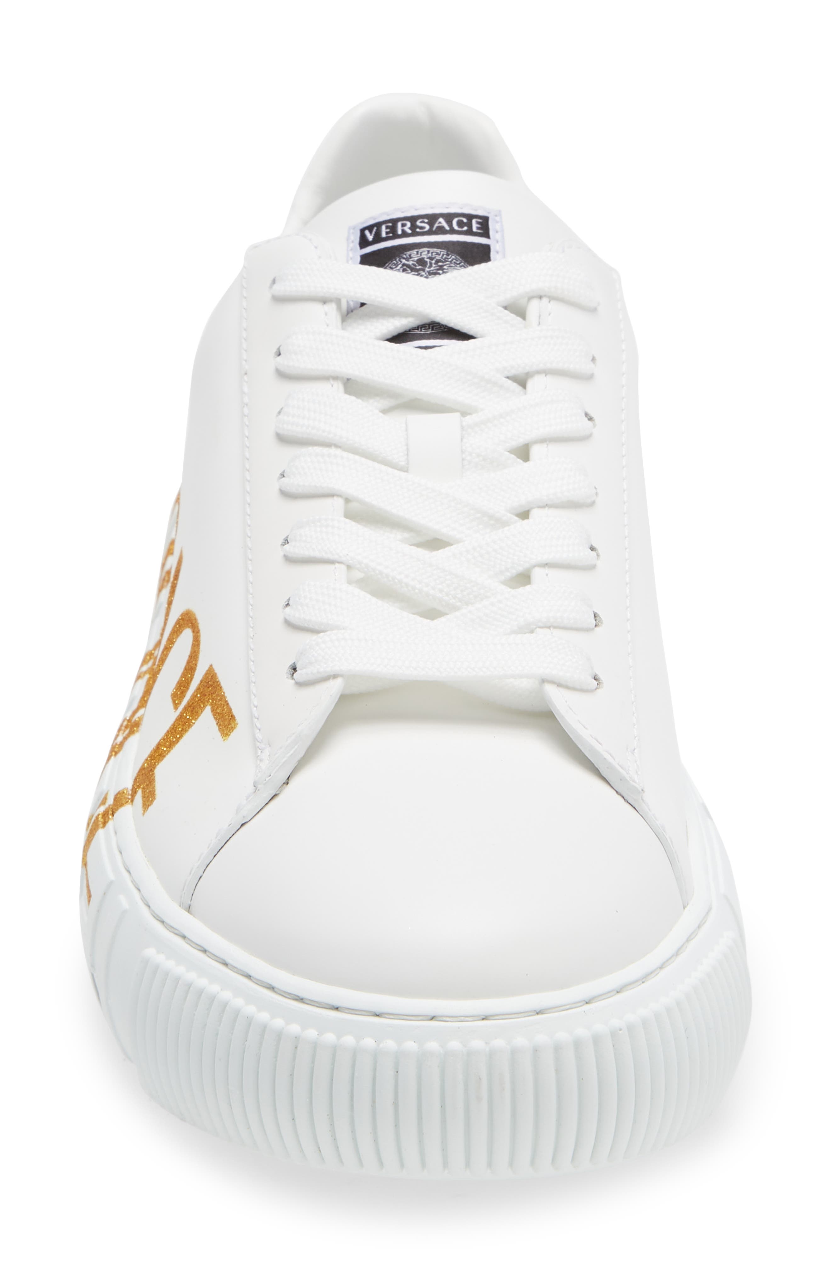 Versace Greca Logo Low Top Sneaker, Alternate, color, 