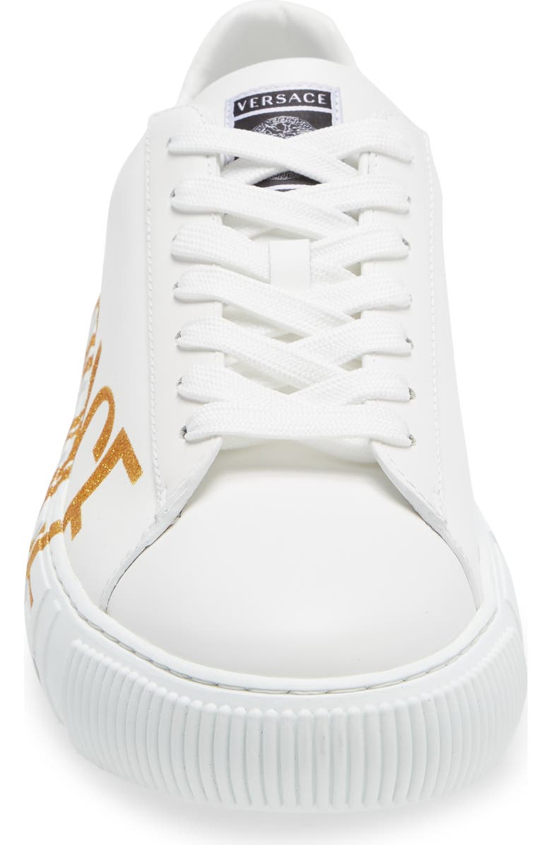 Versace Greca Logo Low Top Sneaker, Alternate, color,