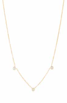 Bony Levy 14K Gold Diamond Station Necklace - 0.15ct.