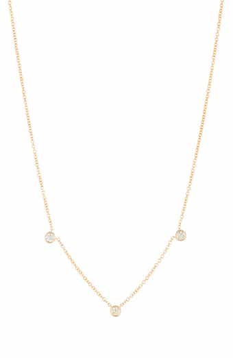 Bony Levy 14K Gold Diamond Station Necklace - 0.15ct.