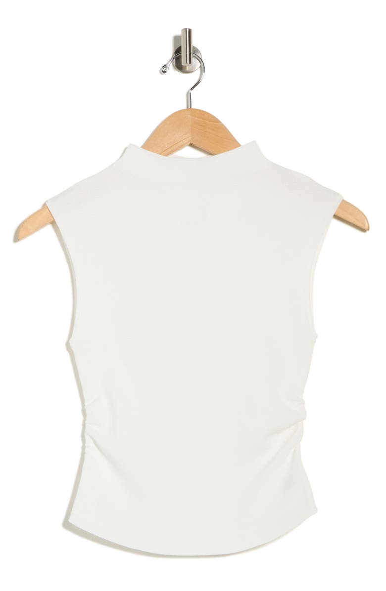 Blu Pepper Mock Neck Ruched Tank, Main, color, White
