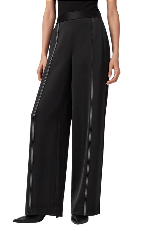 Theah Topstitch Wide Leg Pants