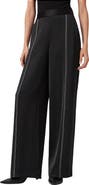 AllSaints Theah Topstitch Wide Leg Pants