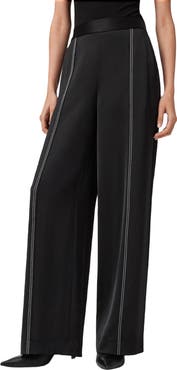 AllSaints Theah Topstitch Wide Leg Pants