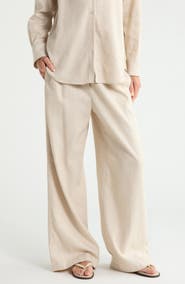 Theory Free Flow Linen Blend Drawstring Pants