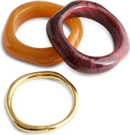 Madewell Set of 3 Sculptural Resin Bangle Bracelets