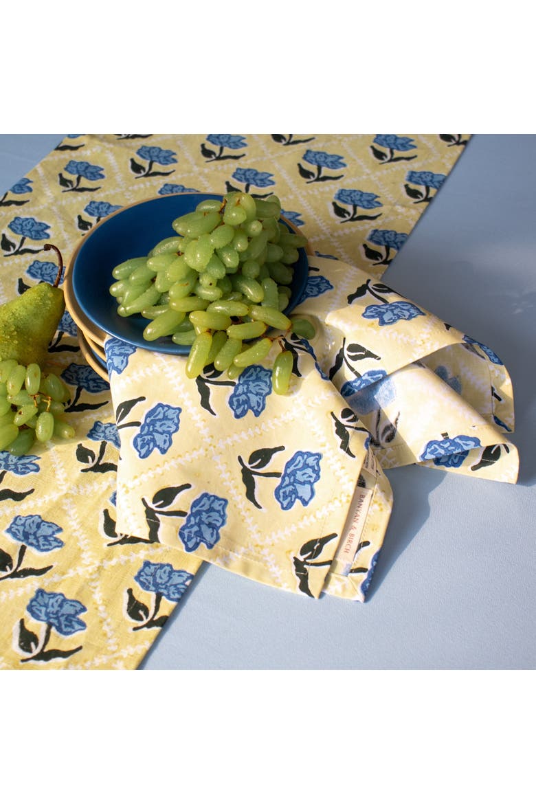 Noor Table Napkin Set of 2, Alternate, color, Butter Yellow