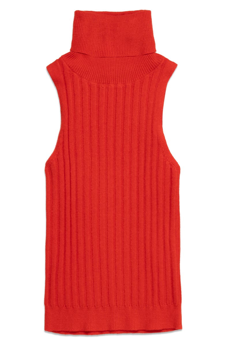 DELUC Ben Sleeveless Turtleneck Sweater, Main, color, Red