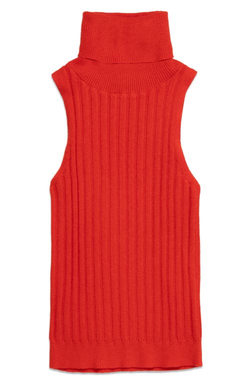 Deluc Ben Sleeveless Turtleneck Sweater In Red