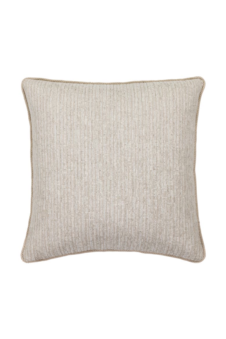 Sumptuous Fawn Soft Chenille fringed Indoor & Outdoor Woven Accent Pillow, Alternate, color, Fawn