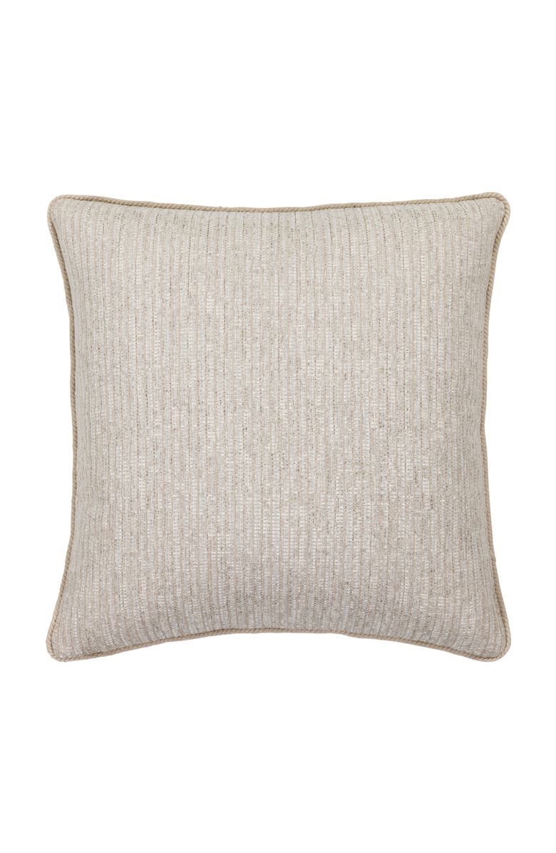 Elaine Smith Sumptuous Fawn Soft Chenille fringed Indoor & Outdoor Woven Accent Pillow, Main, color, Fawn