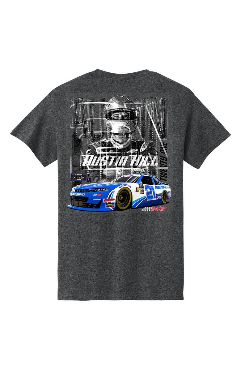 NASCAR Men's Richard Childress Racing Team Collection Heather Charcoal Austin Hill Bennett Car T-Shirt, Alternate, color, Heather Charcoal