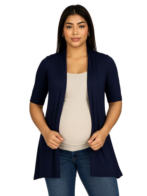 Maternity Loose Fit Open Front Cardigan