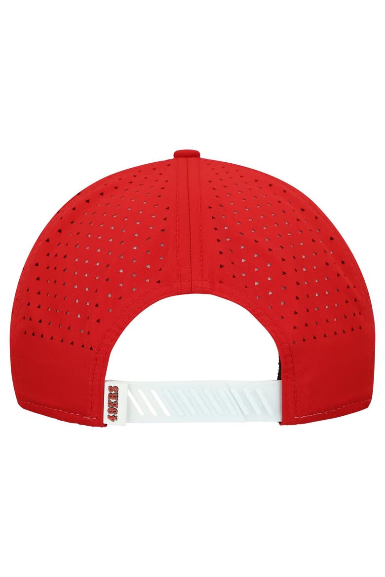 Men's New Era  White/Scarlet San Francisco 49ers Established Patch 9SEVENTY Adjustable Hat, Alternate, color, White