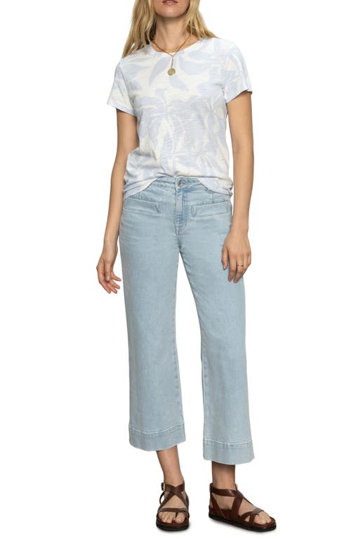 Sanctuary The Perfect Geo Print Cotton Blend Knit Top In Floral Blue