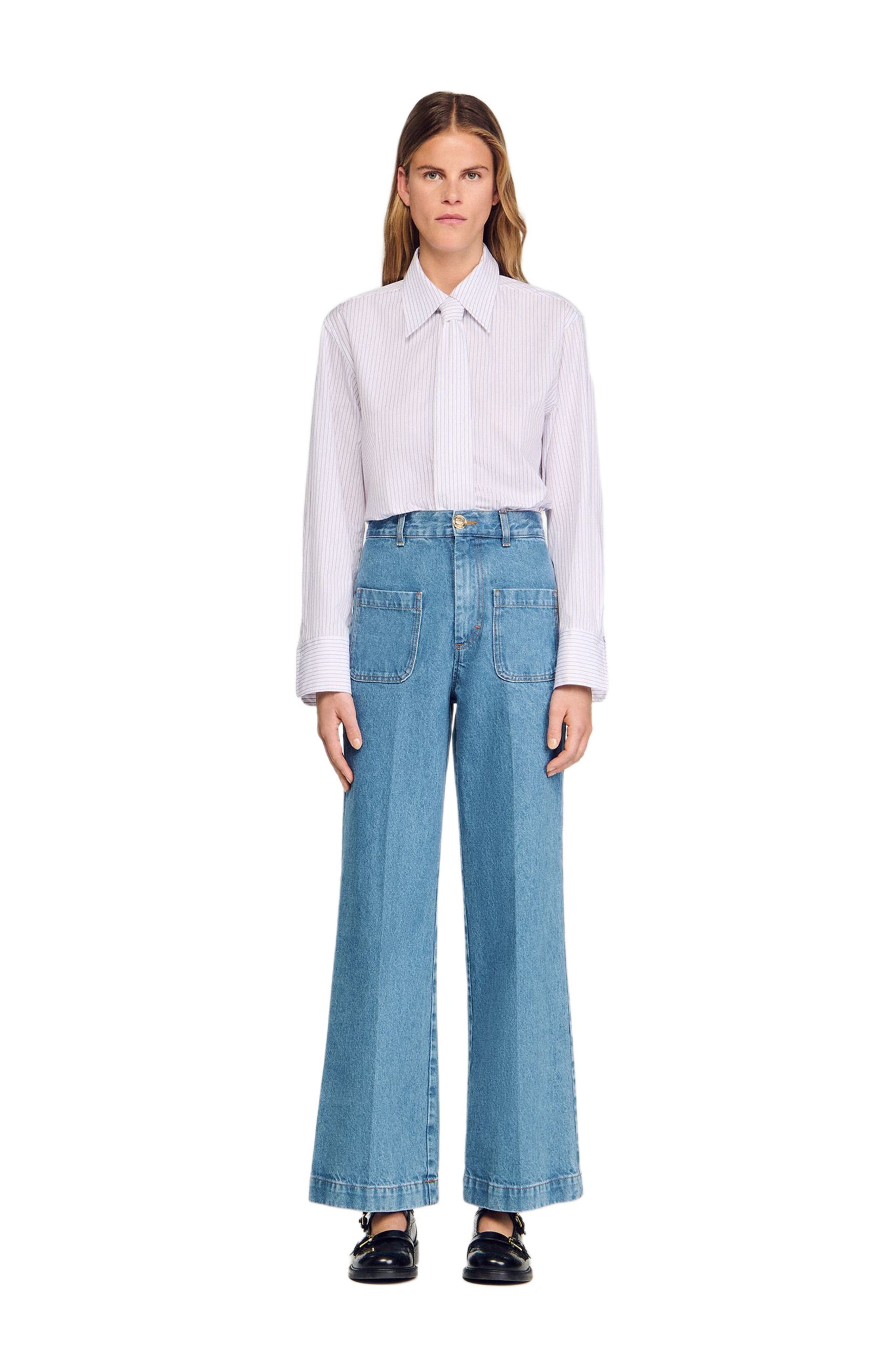 Wide-leg high-rise jeans - image 2