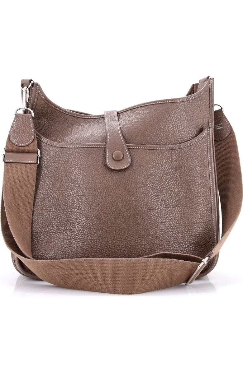 Pre-Owned Hermes Evelyne Bag Gen III Clemence GM, Alternate, color, Etoupe