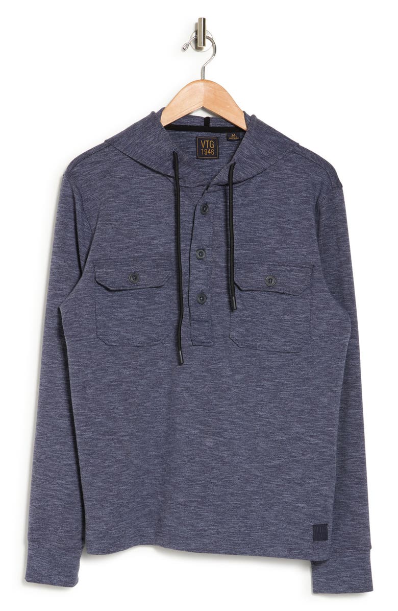 Vintage 1946 Double Knit Slub Half-Zip Pullover, Alternate, color, Midnight Heather