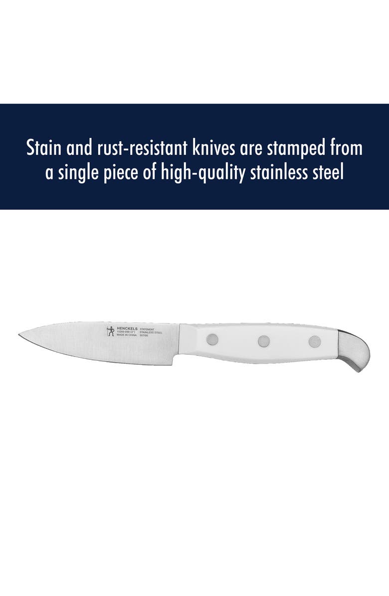 HENCKELS CUTLERY Statement 15-Piece Knife Block Set, Alternate, color, White