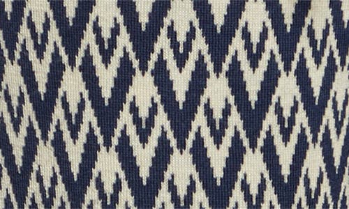 Shop Valentino Garavani Toute La V Jacquard Virgin Wool Joggers In Navy/cream
