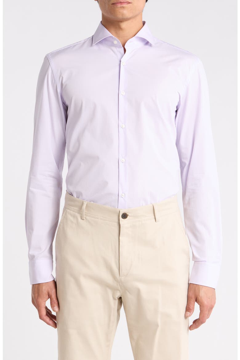 Kason Slim Fit Dress Shirt, Main, color, LIGHT/ PASTEL PURPLE