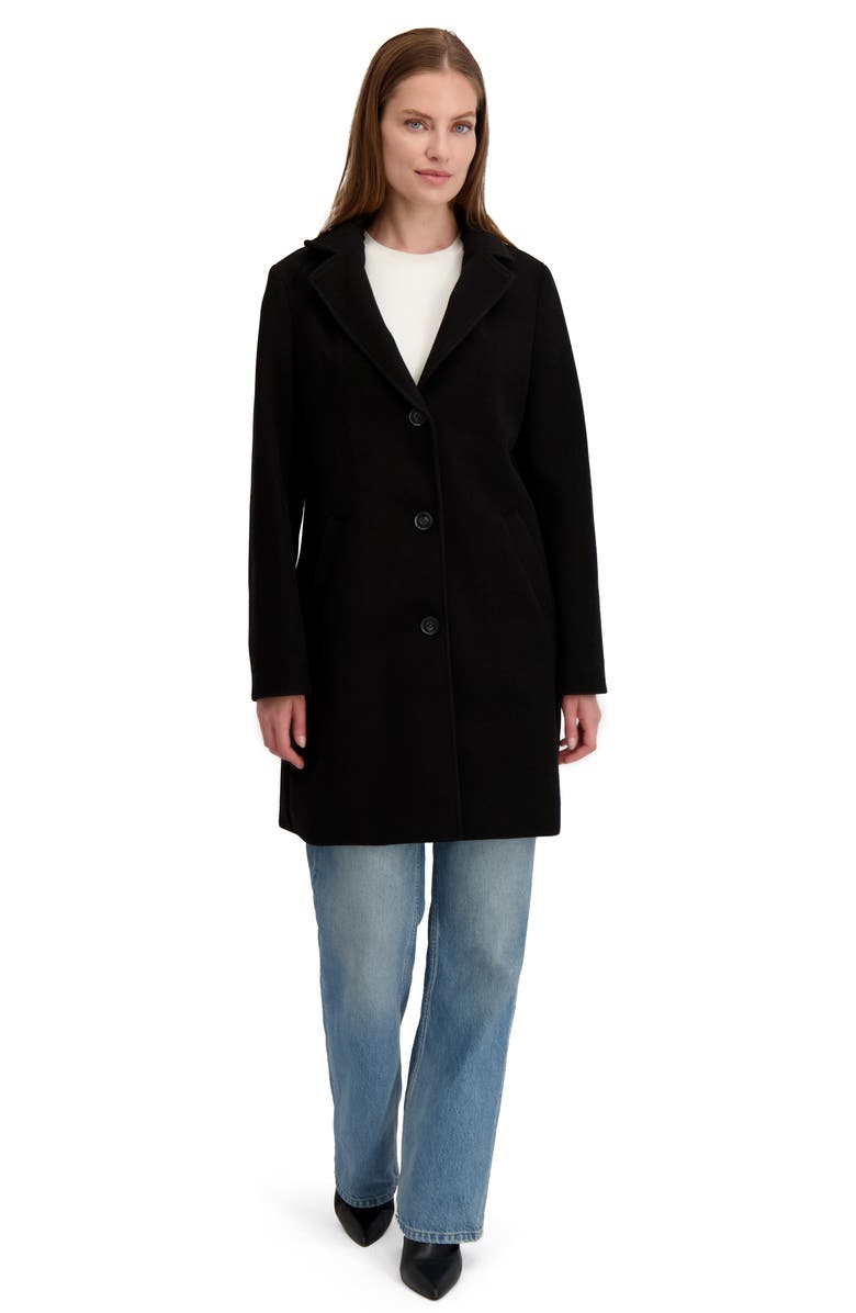 Laundry by Shelli Segal Longline Jacket with Puffer Quilted Hooded Bib, Alternate, color, Black