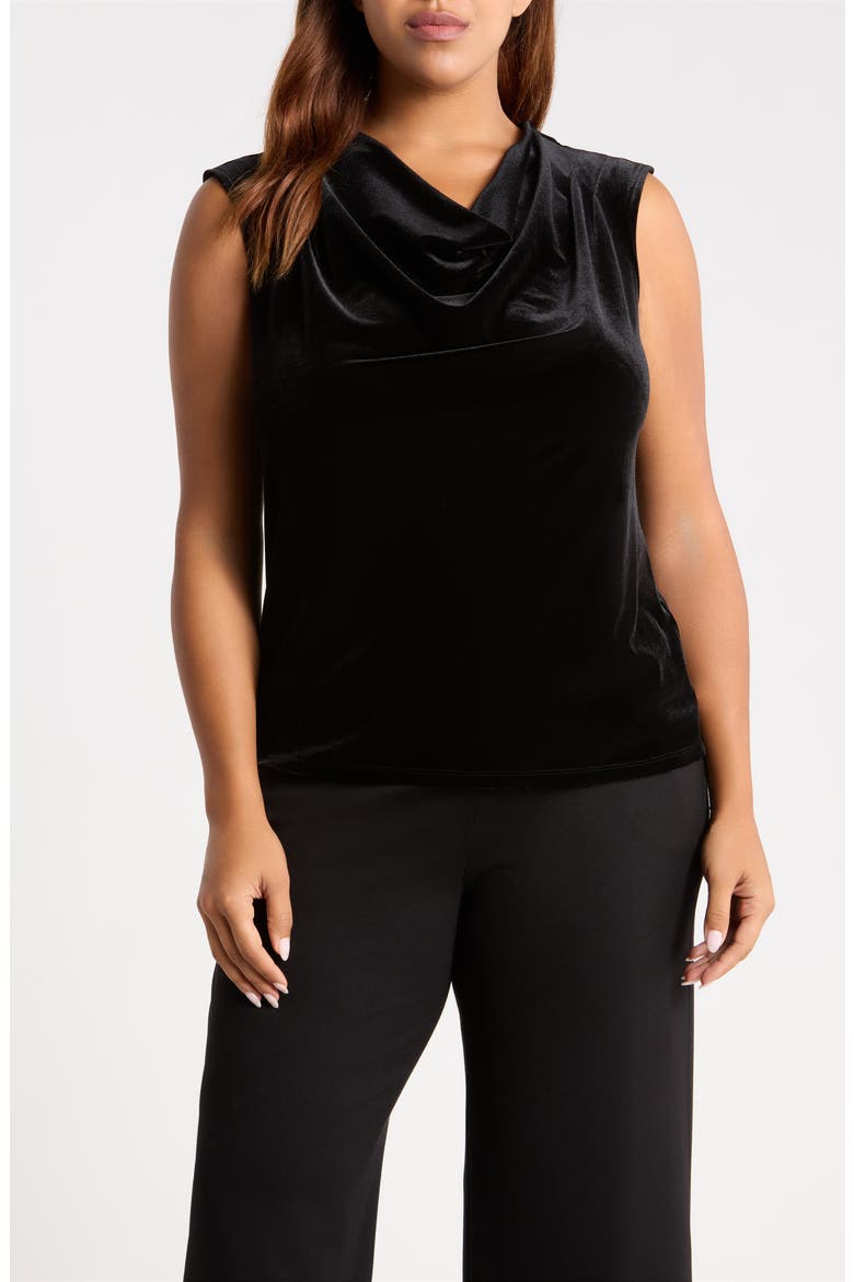Cowl Neck Velvet Top, Main, color, ANNE BLACK