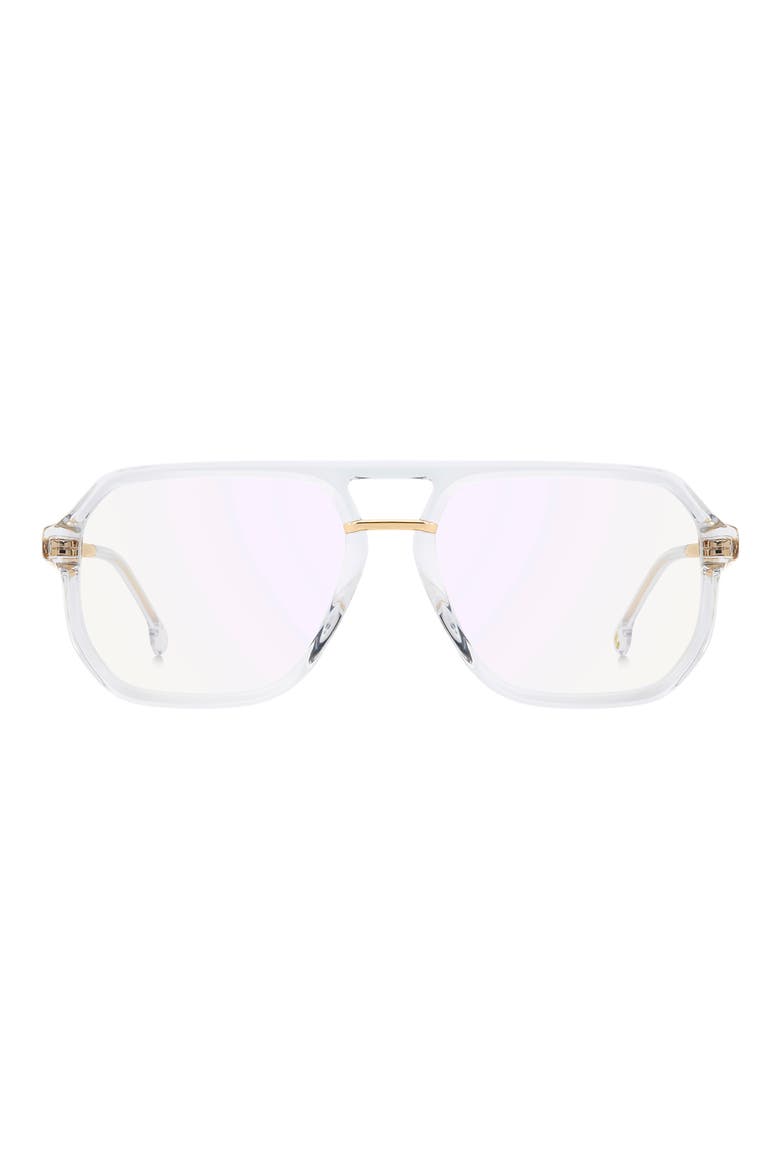 Victory 58mm Pilot Optical Glasses, Main, color, CRYSTAL GOLD/ BLUE SP