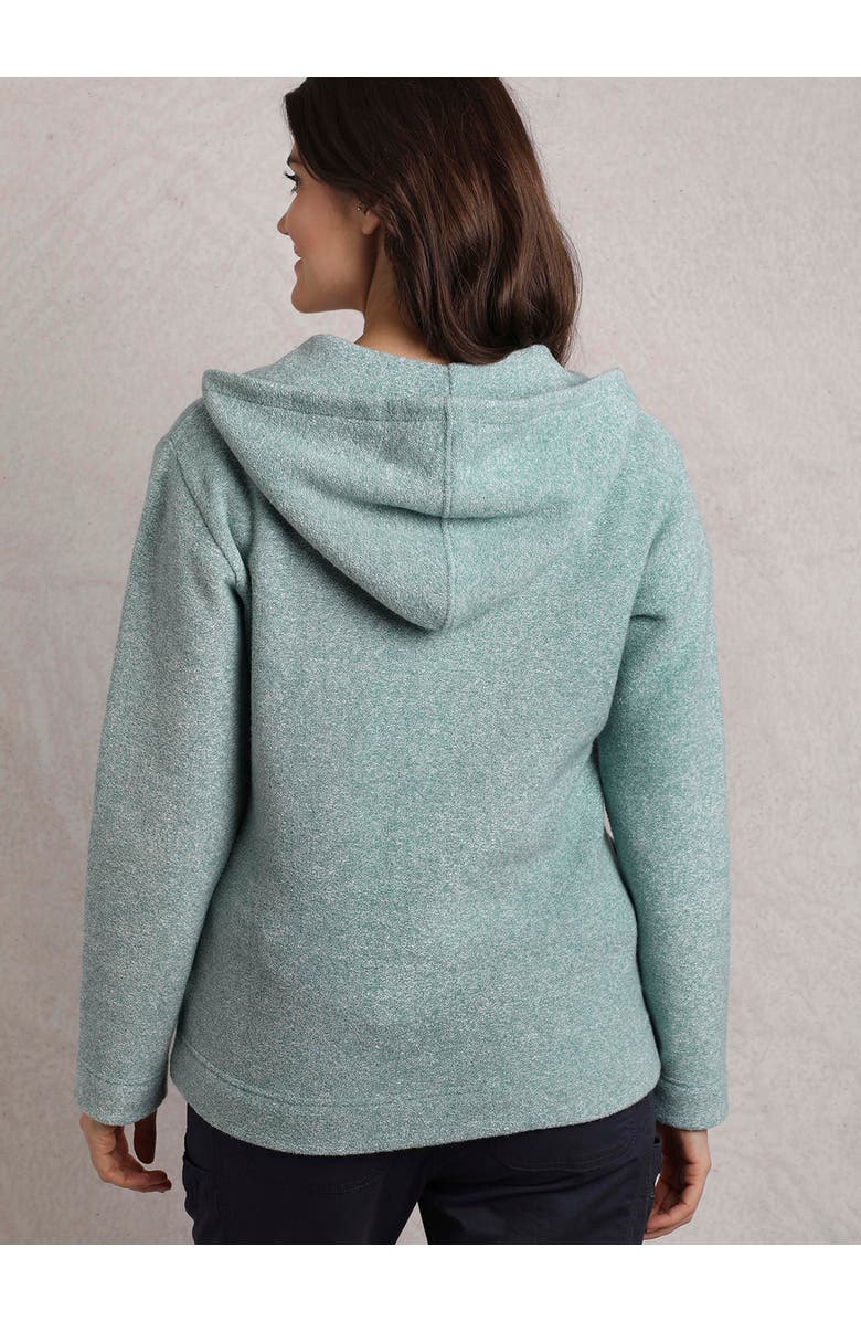 Weird Fish Alisa 1/4 Zip Snow Marl Fleece Hoodie, Alternate, color, Mineral Blue