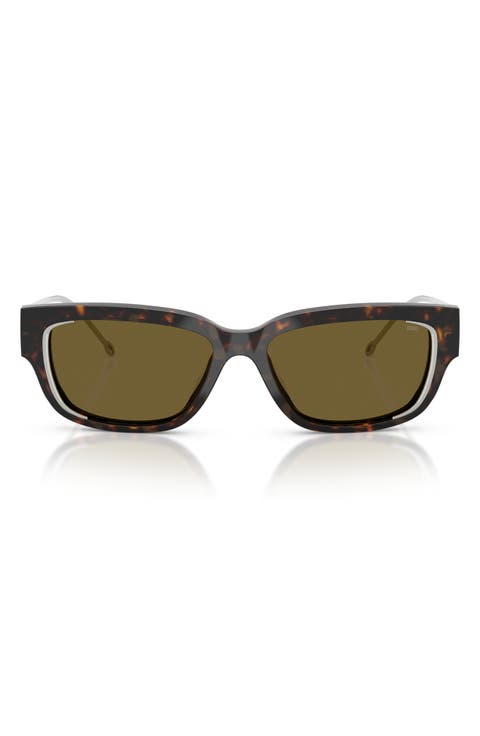 Geck-D 56mm Rectangular Sunglasses