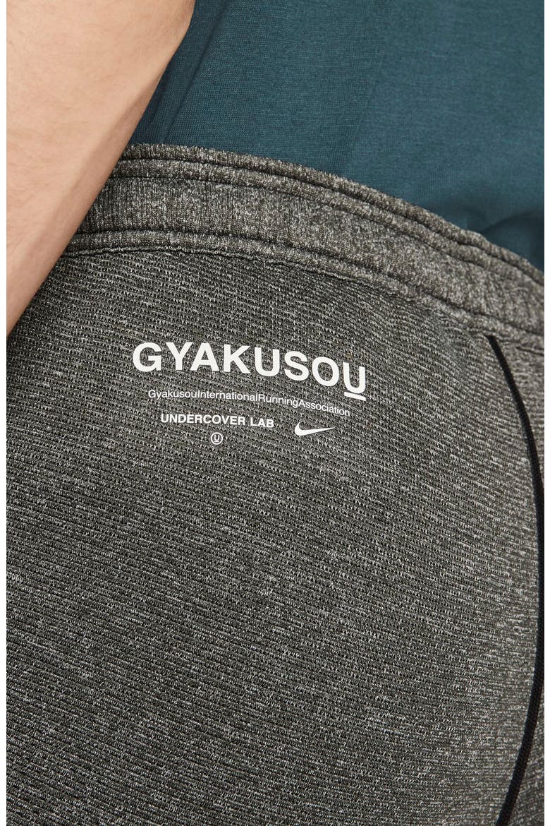 x Gyakusou Knit Running Pants, Alternate, color, BLACK HEATHER/ SAIL