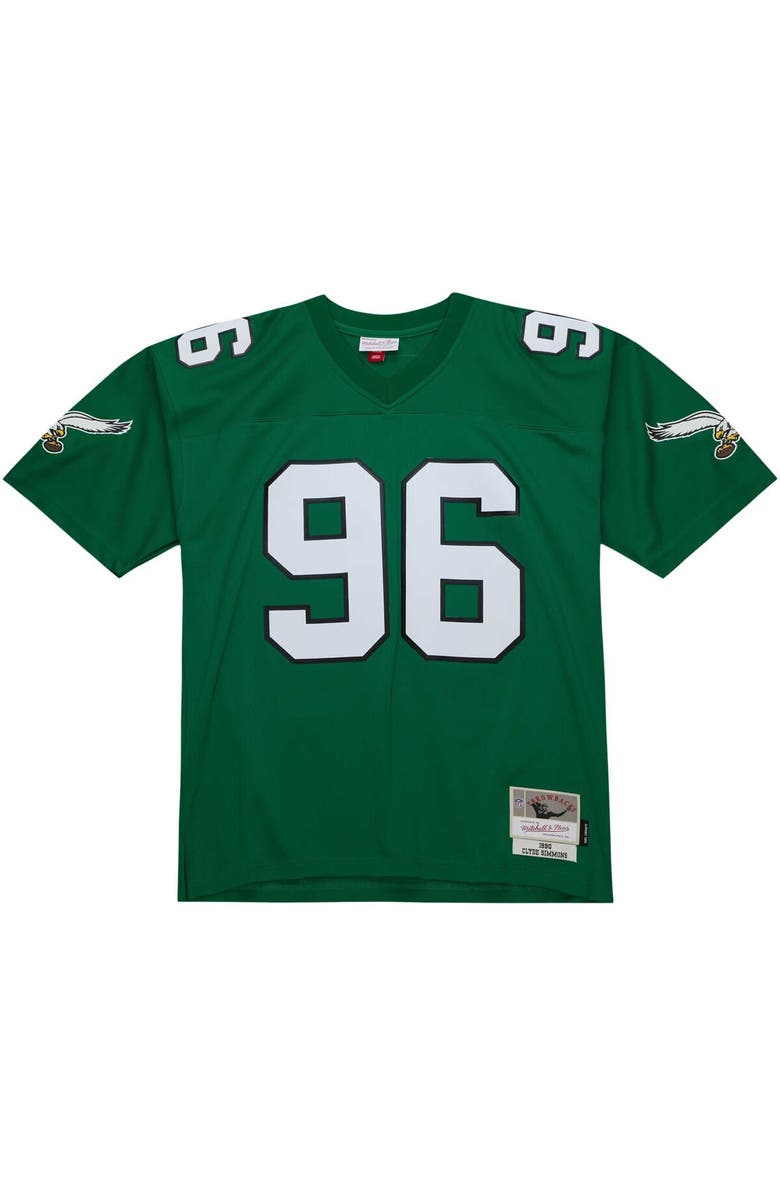 Mitchell & Ness Men's Mitchell & Ness Clyde Simmons Kelly Green Philadelphia Eagles Legacy Replica Jersey, Alternate, color, Kelly Green