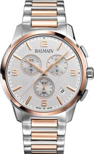 BALMAIN WATCHES Madrigal Chronograph Two-Tone Bracelet Watch, 42mm