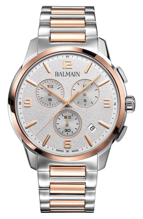 BALMAIN WATCHES Madrigal Chronograph Two-Tone Bracelet Watch, 42mm in Two Tone 