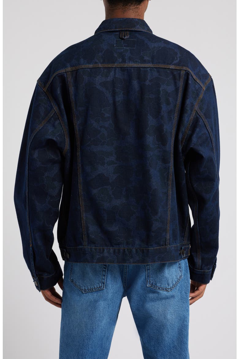Duck Camo Print Organic Cotton Denim Trucker Jacket, Alternate, color, CAMO DUCK BLUE STONE WASHED